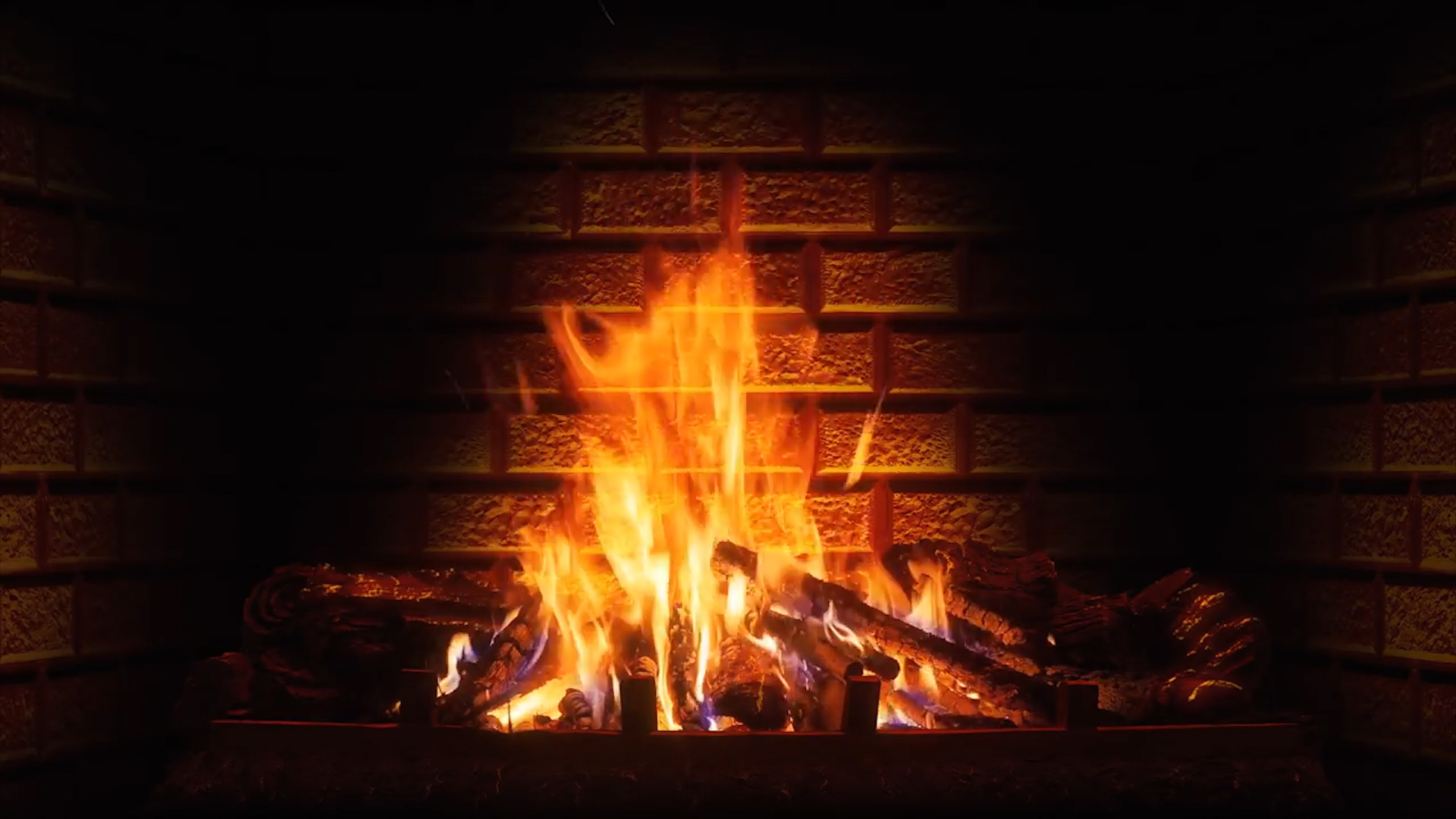 A Warm Relaxing Fireplace with Holiday Music