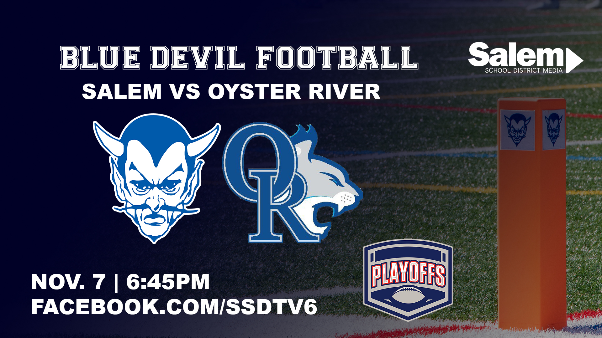 BLUE DEVIL FOOTBALL | Salem vs Portsmouth - Oyster River - Nov. 7, 2025 Playoff Round 1