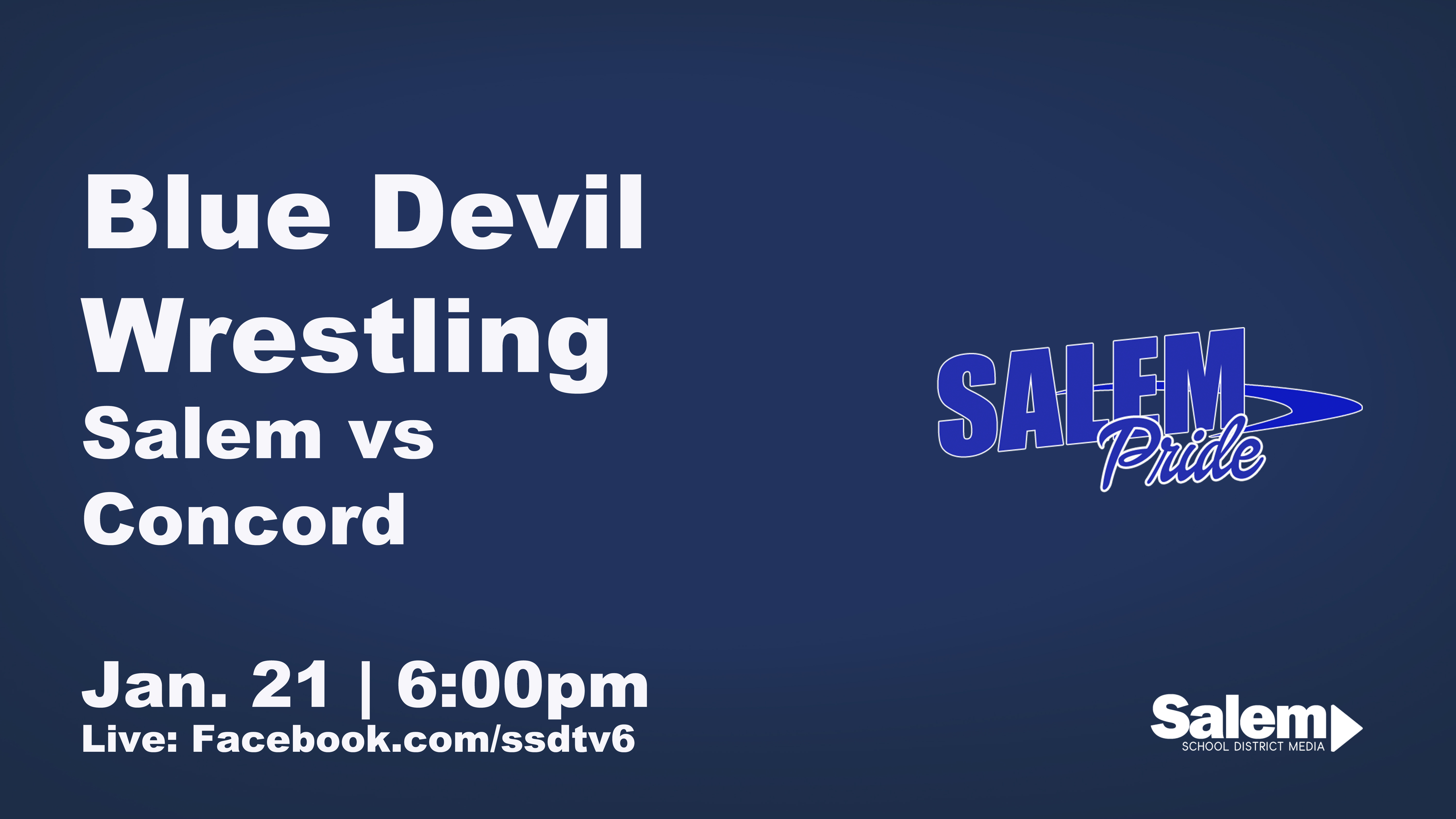 BLUE DEVIL WRESTLING | Salem vs Concord - January 21, 2026
